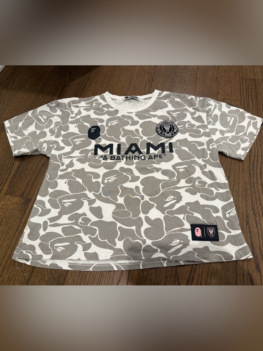 miami Gray & White Camo Logo Tee
